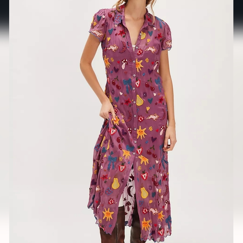 Free People Purple Floral Maxi Dress